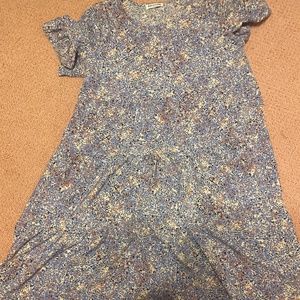Lavender floral babydoll dress